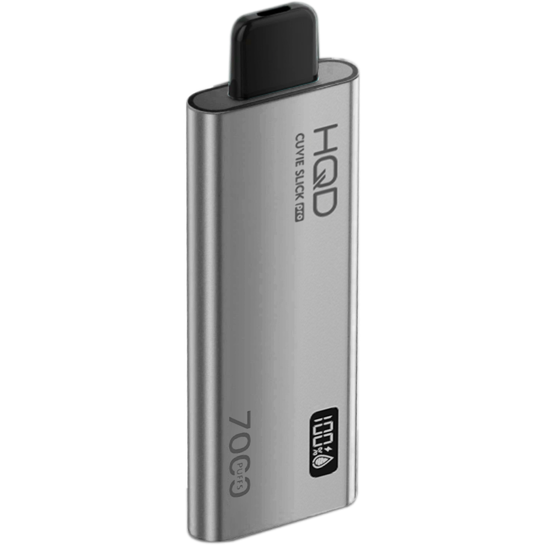 hqd cuvie slick disposable vape Peach Ice Straight Side flavour 7000 puffs