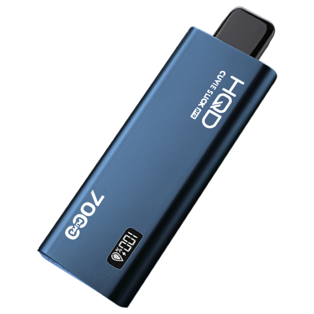 hqd cuvie slick disposable vape Blue Raspberry Right Side flavour 7000 puffs